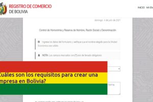 ¿Cuáles son los requisitos para crear una empresa en Bolivia?